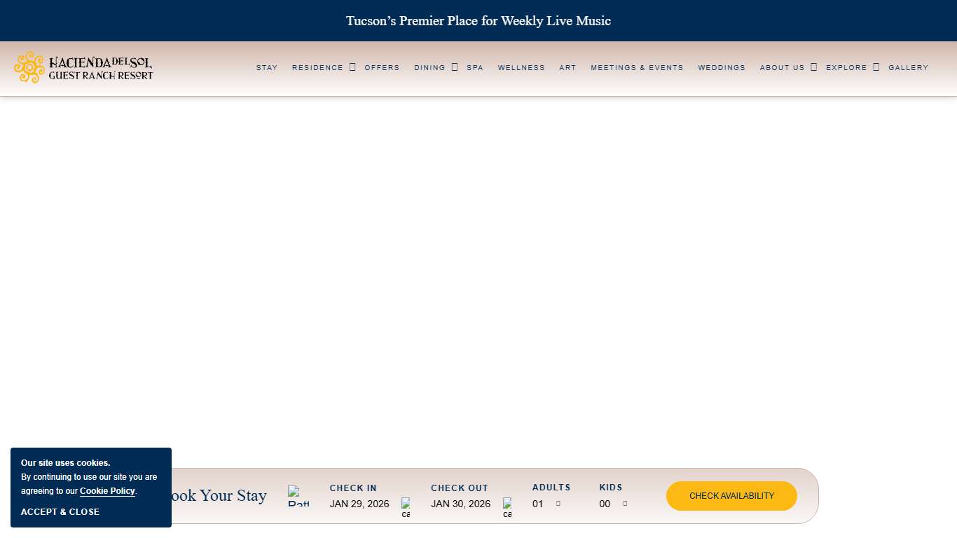 Resorts In Tucson AZ Hacienda Del Sol Guest Ranch Resort
